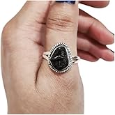 Natural Black Tourmaline Ring, Rough Tourmaline Ring, October Birthstone, Bohemian Ring, 925 Sterling Silver, Womens Ring, Christmas, Handmade, Statement Jewelry, Raw Gemstone Jewelry