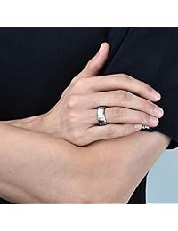 King Will Hammer anillo de carburo de tungsteno, de 8 mm, para hombres, anillo de bodas, color negro, acabado mate, cómodo