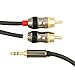 Mediabridge™ 3.5mm Male to 2-Male RCA Adapter (12 Feet) - Step Down Design - (Part# MPC-35-2XRCA-12)