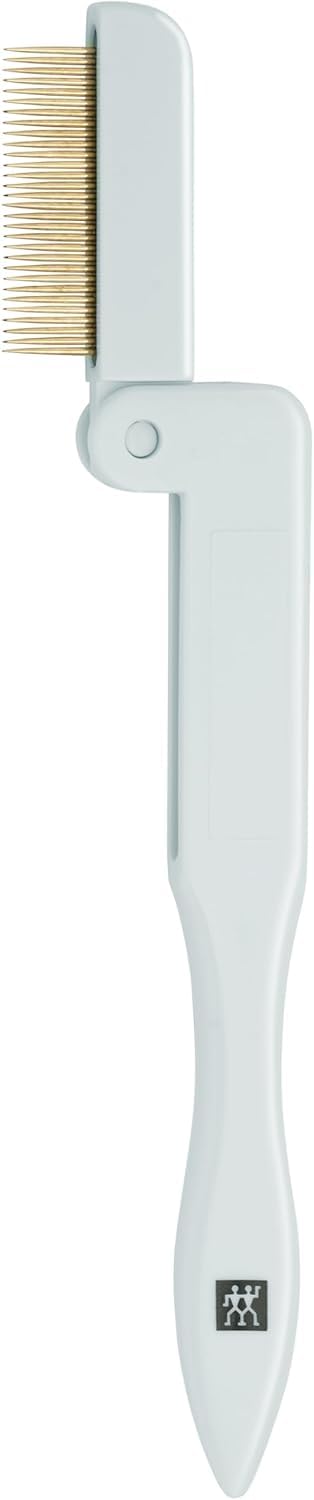 ZWILLING Eyelash Comb (Removes Excess Mascara, Eyelash Separator, Foldable, Gold-Plated Steel Teeth), Premium, Mint