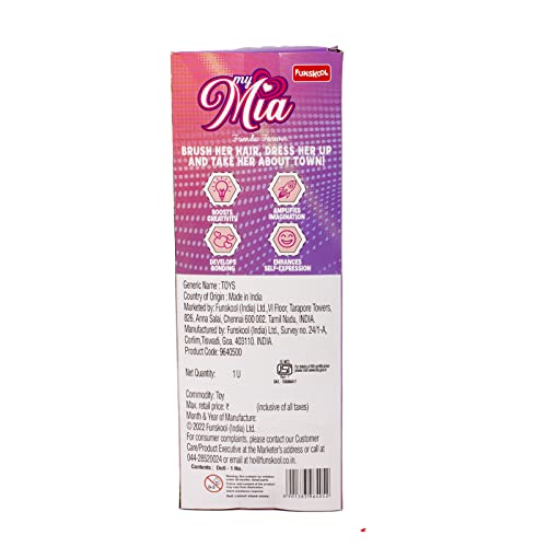 Funskool My MIA - Fashion Doll with Curley Blond Hair, Roleplay Toy for Girls Aged 3 Years and Above, Multicolour 2