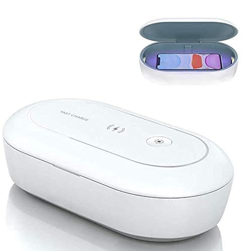 Portable Cell Phone UV Light Sanitizer Box, Wireless Charger with
