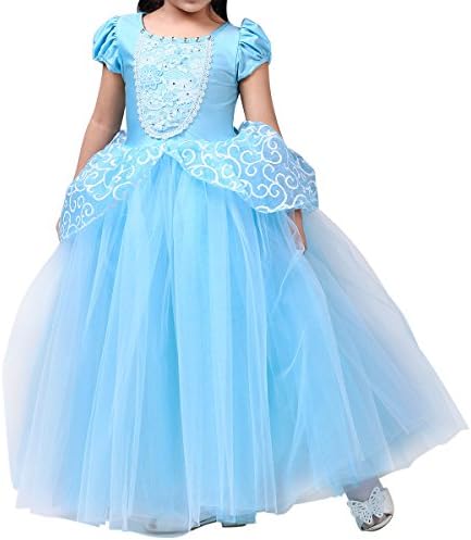 Girls Costume Princess Dress Fancy Special Edition Blue Deluxe Costume for Party Halloween