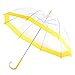Parquet Kids Clear and Transparent Umbrella with an Easy Grip Handle, Petit Size, and Windproof for boys and girls.
