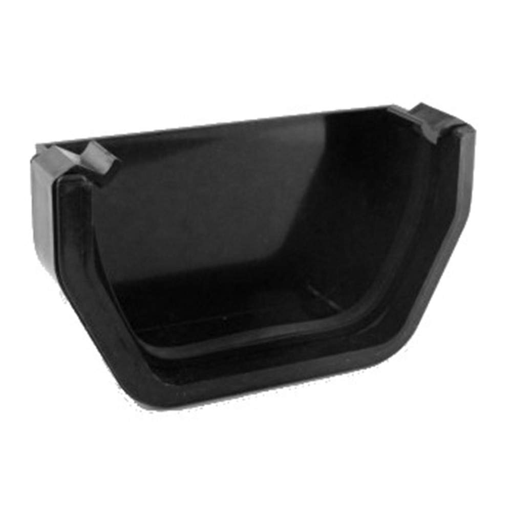 Brett Martin External Stopend for 114mm Squarestyle Gutter System Black BR057B