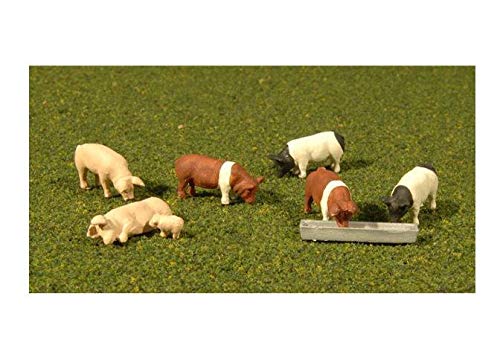 Scene Scapes Figures - Pigs (7Pcs/pk) - O Scale