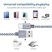 Daiendi USB MFI Type C Cable 5Pack 2x3FT 2x6FT 10FT,Nylon Braided Type C Cable Charger USB Cable Cable Compatible Samsung Galaxy S9 S8 S10 Plus Note 9/8 LG V30 G6 G5 Pixel 3 XL Nexus 5X/6P(Gray&white)