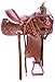 AceRugs 14″ 15″ 16″ 17″ Blue Black Pink Purple Western Inlay Barrel Racing Show Horse Saddle TACK Set Premium Leather (Pink, 17)thumb 3
