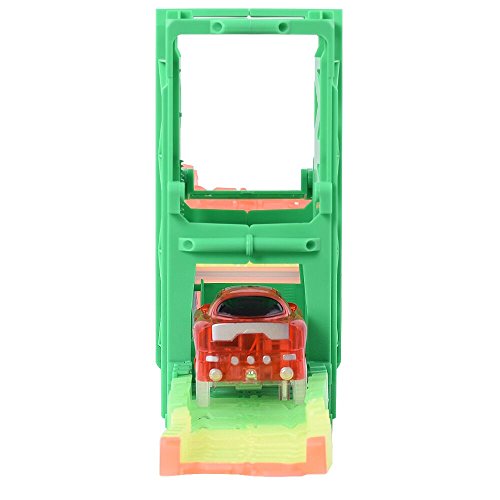 ONTOPON Toy Track Accessory Lift with a Race Car, Elevator and Ramp Track Attachments Fits ALL Bend A Path Track Vehicle Playsets(green color)