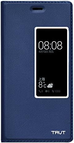 Yeuk Huawei Ascend P9 Case,Smart Flip Leather Cover with Auto Sleep Wake-up and Quick Access to Phone Call Function - Blue