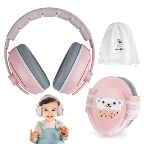 Muyohix 2 in 1 Baby Headphones, Adjustable Anti-Noise Baby Headphones, Hearing Protection for Babies from 0 to 48 Months and Children, Baby Earmuffs for Everyday and Events