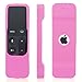 AKWOX Protective Case for Apple TV 4K / 4th 5th Gen Remote - Light Weight [Anti Slip] Shock Proof Silicone Cover with Lanyard (Pink) - not for Series 6th Gen 2021