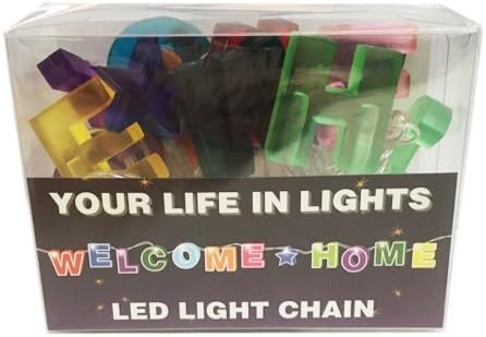 The Name People Celebration in Lights LED String Light Banner, Welcome Home