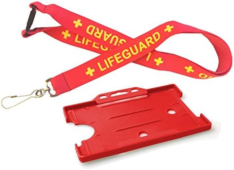 Kestronics 20mm Lifeguard Lanyard with Safety Breakaway and Metal Clip + Single Sided CARDHOLDER - Red