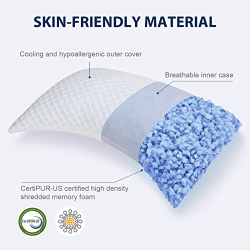 ELIBABA Cooling Side Sleeper Pillows for Neck and Shoulder Pain Relief