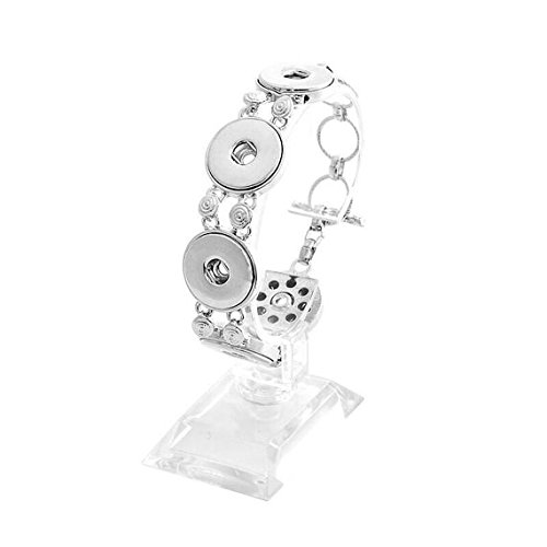 Ginooars Pack of 2 5-Snaps Bracelet Fit for 18mm DIY Snap Ginger Charms