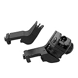 SOUFORCE AR15 Front and Rear 45 Degree Offset BUIS Backup Iron Sight Set for Picatinny Rails