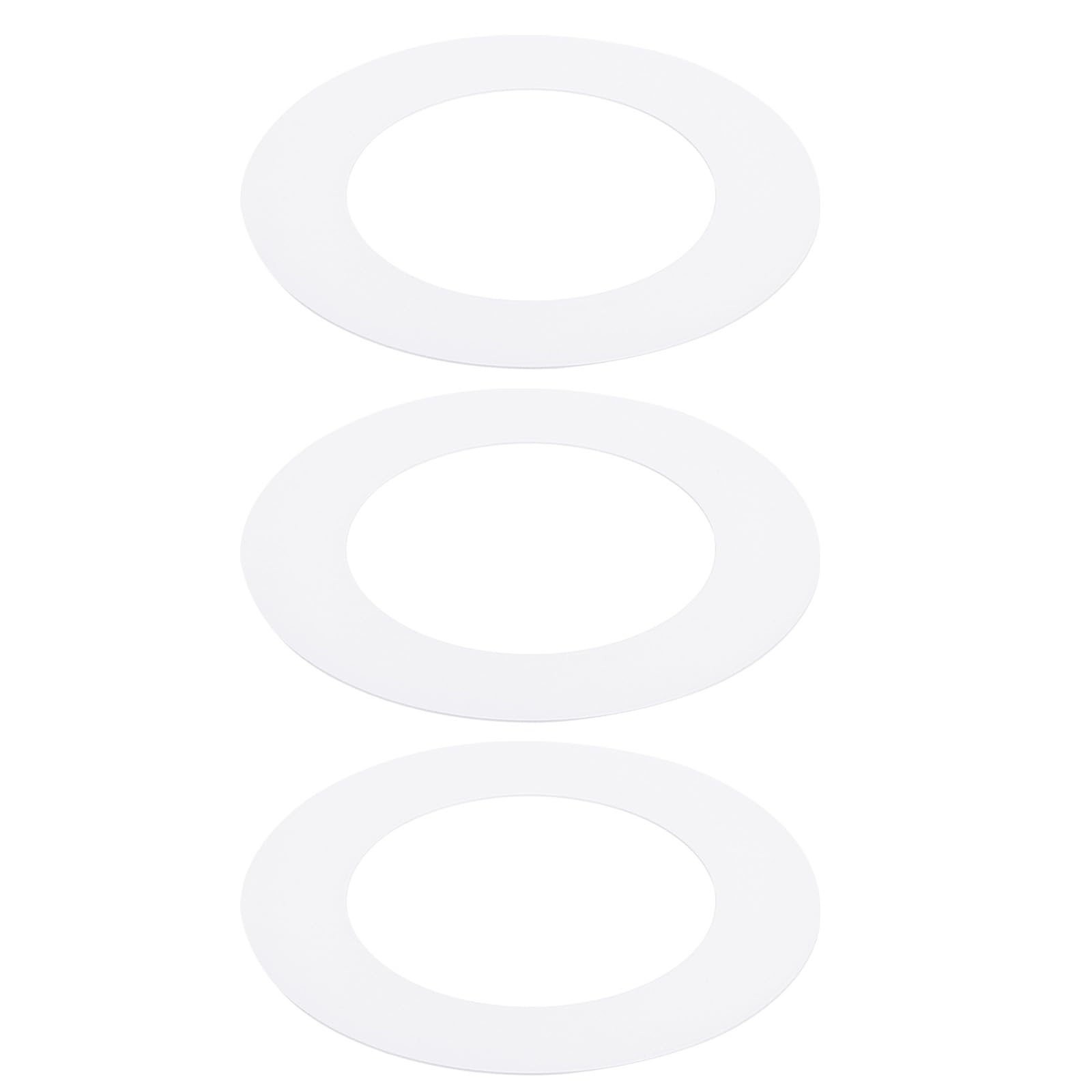 PATIKIL Goof Rings for 4 Inch Recessed Can Lighting Down Light, 3 Pcs Metal Goof Trim Rings Cover, Outer Diameter 6.77-inch, Inner Diameter 4.25-inch, Matte Finish White, Flush Mount