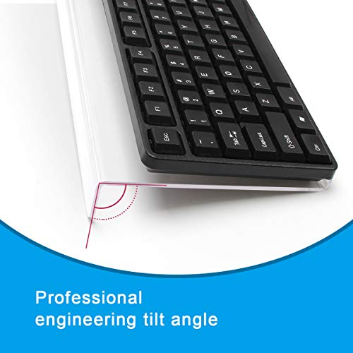 WIWAPLEX Computer Tilted Keyboard Holder, Clear Acrylic Premium Stand