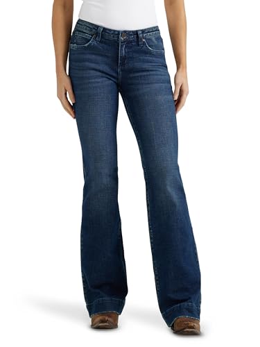 Wrangler Women's Retro Mae Mid Rise Stretch Wide Leg Jean