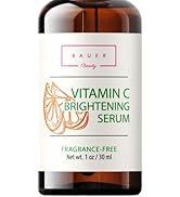 Bauer Beauty Vitamin C Face Serum Improves Skin Brightness, Fine Lines, Anti-Aging Skin Repair, B...