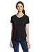 Hanes Women's Cool Dri Performance V-Neck T-Shirt, Moisture-Wicking Short Sleeve Tee, 40+ UPF Protection, 1 Or 5 Pack, Black-1 Pack, 2X Large