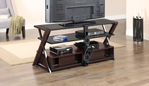 Whalen Furniture Xldec54 Nv 3 In 1 Flat Panel Tv Stand And