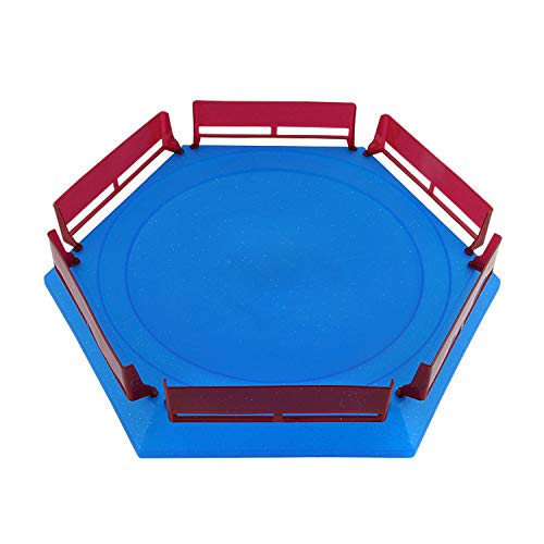 Top Battle Toy, Battle Tops Arena 38.5 x 34cm Burst Gyro Arena Disk Exciting Duel Spinning Top Launcher Stadium Toy Accessories for Boys Children Christmas Birthday Gifts Blue - Thumbnail 3