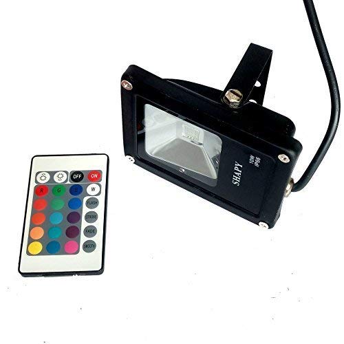 Captain LED 10w RGB LED Flood Light with Remote Control,Waterproof,IP65,16 Color,4 effect-10 watt (Pack of 1)