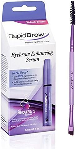 RapidBrow Eyebrow Enhancing Serum 3ml /0.1 fl. oz. With FREE Eyebrow Duo Brush