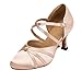 Minishion Women's Closed Toe Dance Heels Comfortable Ballroom Dancing Pumps