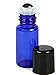 12 New 5ml Cobalt Blue Glass Roller Bottles Roll On Bottle Container with Metal Ball for Essential Oil Aromatherapy Perfumes and Lip Balms - 3ML Dropper Included