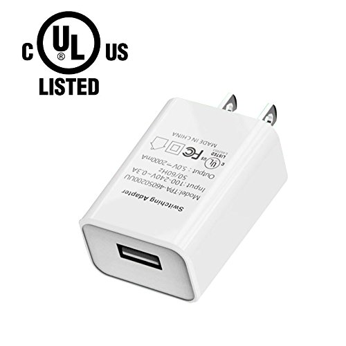 USB Plug in Wall Charger Adapter 5V/2A UL Certified Universal Portable Travel Adapter Single Port (5V 2A wall charger) - Thumbnail 4