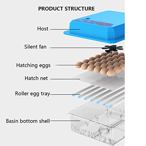 Jlxl Brutapparat Brutmaschine Temperatur Und Feuchtigkeitsregulierung Mit Turner Zum Schlüpfen Von Truthahngänse-Wachtel… – Bild 4