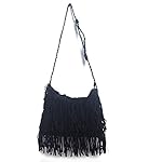 Excellent Black B529 Ladies Handbag Women's Shoulder Bag Fringed Bag (38242 CM)