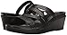 crocs Women's Leigh-Ann Leather Mini Wedge Sandal