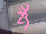 Browning Logo Car Window Vinyl Decal Sticker 5" Tall (Color: Pink)
