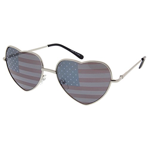 GrinderPUNCH American Flag Aviator Sunglasses - Gold Frame, UV400 Protection, Novelty Patriotic - View #7