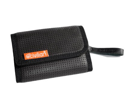 Civilian Rewind Duo Retractable Cable Security Wallet, Black