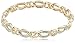 Amazon Collection 18k Yellow Gold Plated Sterling Silver Diamond Link Bracelet (1/10 cttw, I-J Color, I2-I3 Clarity), 7.25