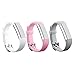 I-SMILE 3PCS Newest Replacement Wristband With Secure Clasps for Fitbit Alta Only(No tracker, Replacement Bands Only) (White&Grey&Nude Pink)