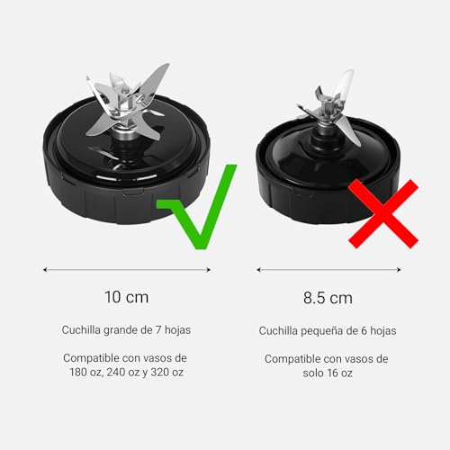 JDF3CISH Compatible Piezas de aspas licuadora ninja, compatibles con Nutri Ninja Foodi Power Blender SS101 SS351 SS401 SS151 SS300 SS350 SS351TGT CO351B SS100 SS101C, Con juntas de Goma de Repuesto