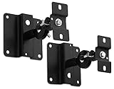Mount-It! Speaker Mount For Wall and Ceiling, Low Profile Heavy Duty, Anti-Theft, Universal For Channel Surround Sound and Satellite Speakers, Black, 2 Mounts