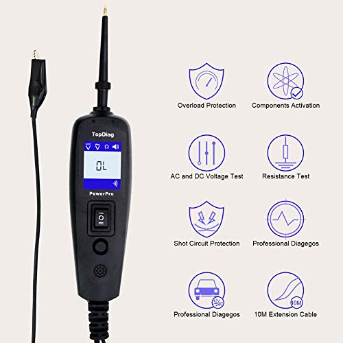 Car Circuit Tester Probe Kit Safego Automatic Electrical Diagnostic Circuit Breaker Finder 12V/24V Wire Tester/Load Tester/Volt Tester/Short Finder
