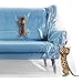 Kenley Pet Sofa Couch Cover - Pet Proof Furniture Protector from Cats & Dogs - Waterproof Clear Plastic Shield Covers for Couch Recliner Love Seat Outdoor Patio Furniture - Cat Claw Scratch Deterrent