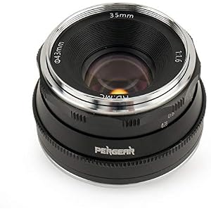 Pergear 35mm F1.6 Manual Focus Prime Fixed Lens for Olympus and Panasonic Micro Four Thirds MFT M4/3 Cameras