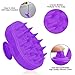 FREATECH Hair Scalp Massager Shampoo Brush with Soft Silicone Bristles for Scalp Care and Hair Growth, Shower Head Scalp Scrubber Exfoliator for Dandruff, Wet & Dry for Men, Women and Kids, Purple