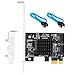 QNINE PCI Express SATA 3.0 Controller Card, 2 Port PCIe SATA III 6GBs Internal Adapter Converter for Desktop PC Support SSD and HDD with Low Profile Bracket primary