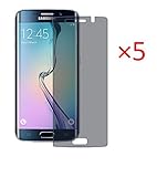 Samsung Galaxy S6 Edge Screen Protector - FanTEK 5 Pack Black Film Anti-Dazzle Glare Filter Cover Guard LCD Film