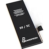 ScandiTech Battery Model iP5S-5C - with Adhesive & Instructions (no Tools) - New 1550 mAh 0 Cycle Replacement Battery - Repair Your Phone in 15 min - 1 Year Warranty